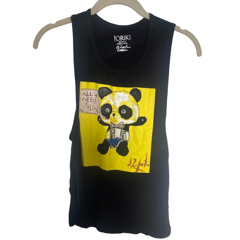 NWT Joriki Panda Graffiti High Back Tank Top Sz XS Black